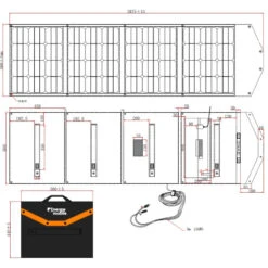 EM Panneau Solaire Pliable HPP-200 -Haba Soldes em panneau solaire pliable hpp 200 3