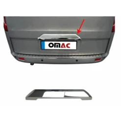 OMAC Couvre éclairage De Plaque Hayon Inox Ford Custom